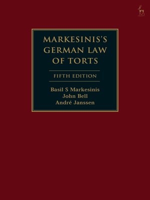 cover image of Markesinis's German Law of Torts